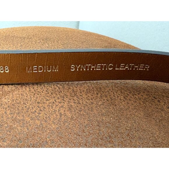 MK MICHAEL KORS SYNTHETIC LEATHER BROWN CLASSIC WOMENS BELT SIZE MEDIUM - Picture 6 of 8